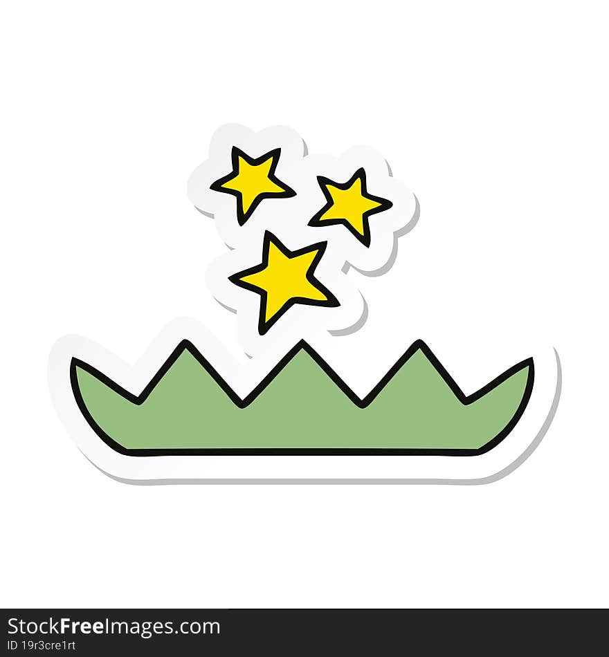 Sticker Of A Cute Cartoon Magic Lotus Flower