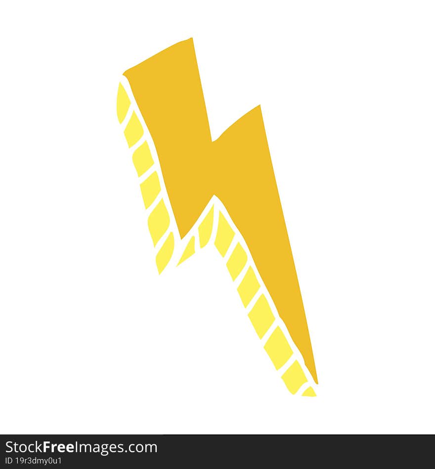 cartoon doodle thunder bolt