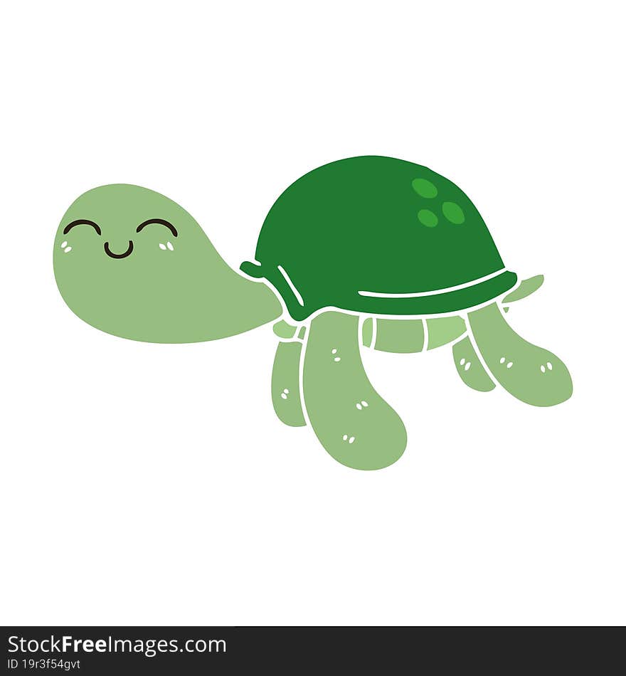 quirky hand drawn cartoon turtle