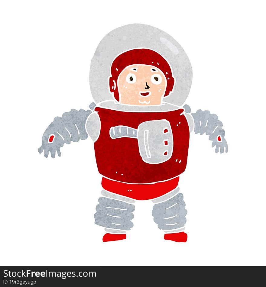 cartoon space man