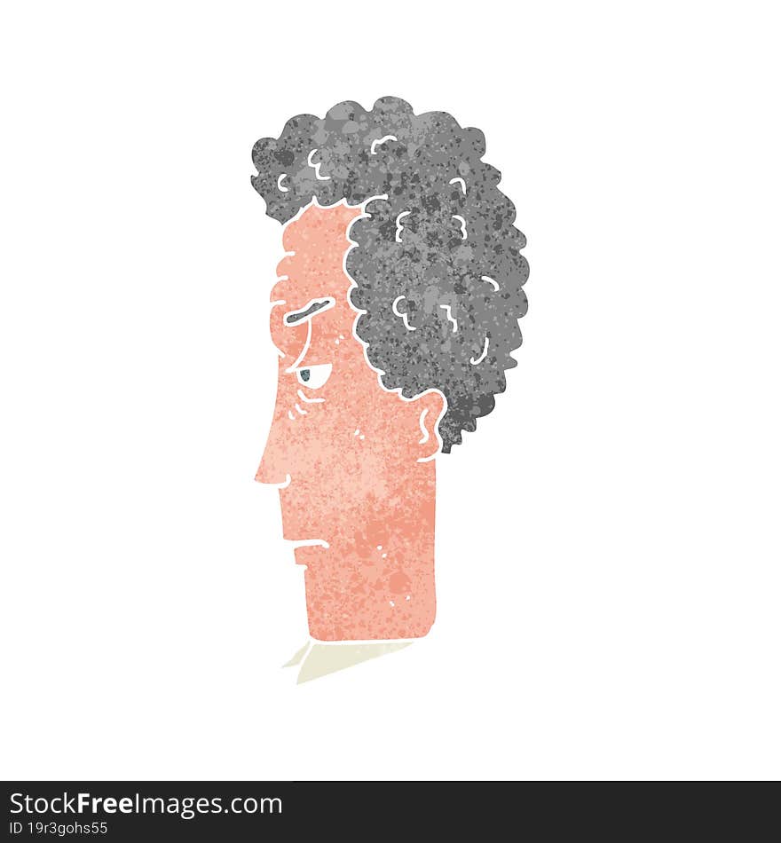 cartoon grey haired man