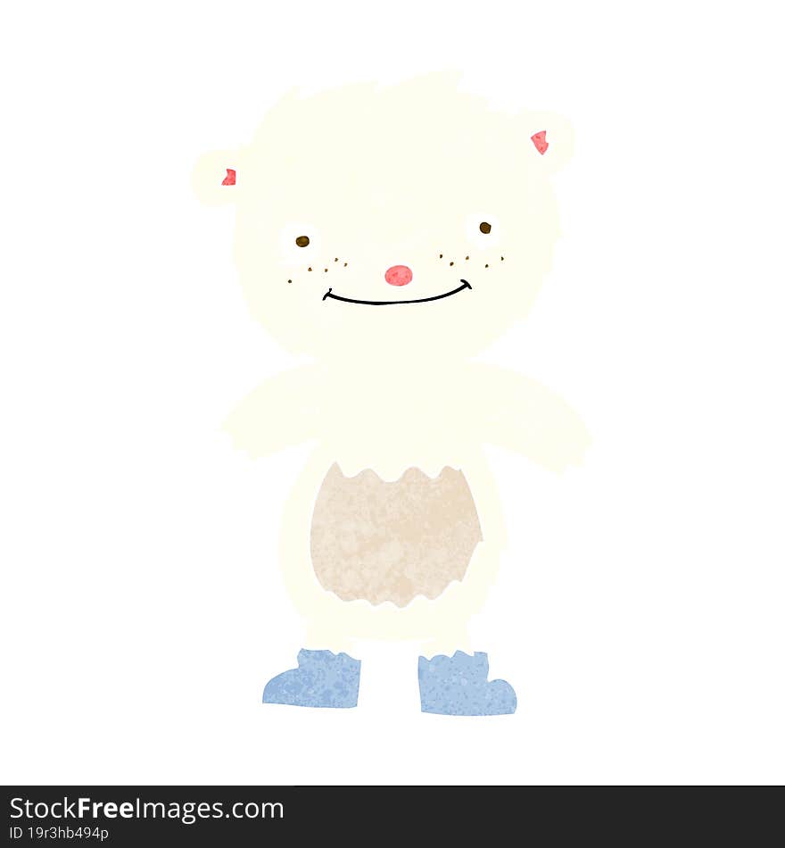 cartoon teddy polar bear wearing boots