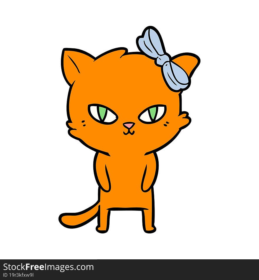 cute cartoon cat. cute cartoon cat