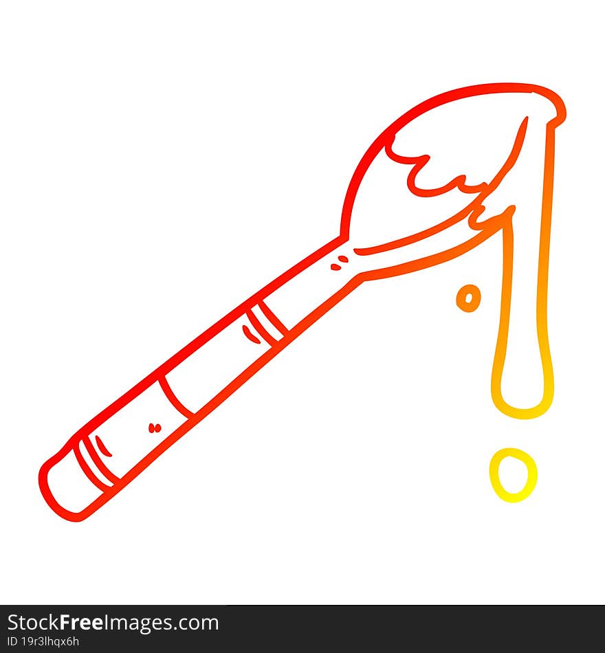 warm gradient line drawing of a spoonful of honey