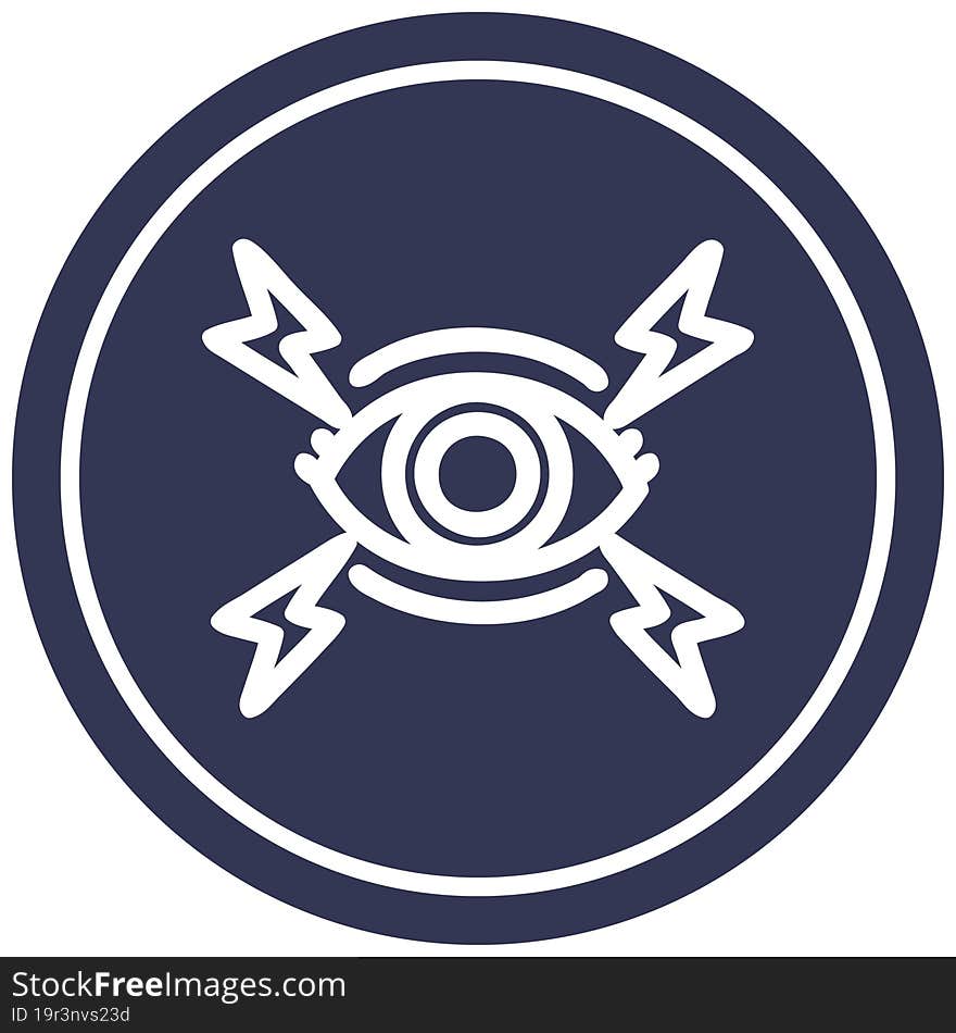 mystic eye circular icon