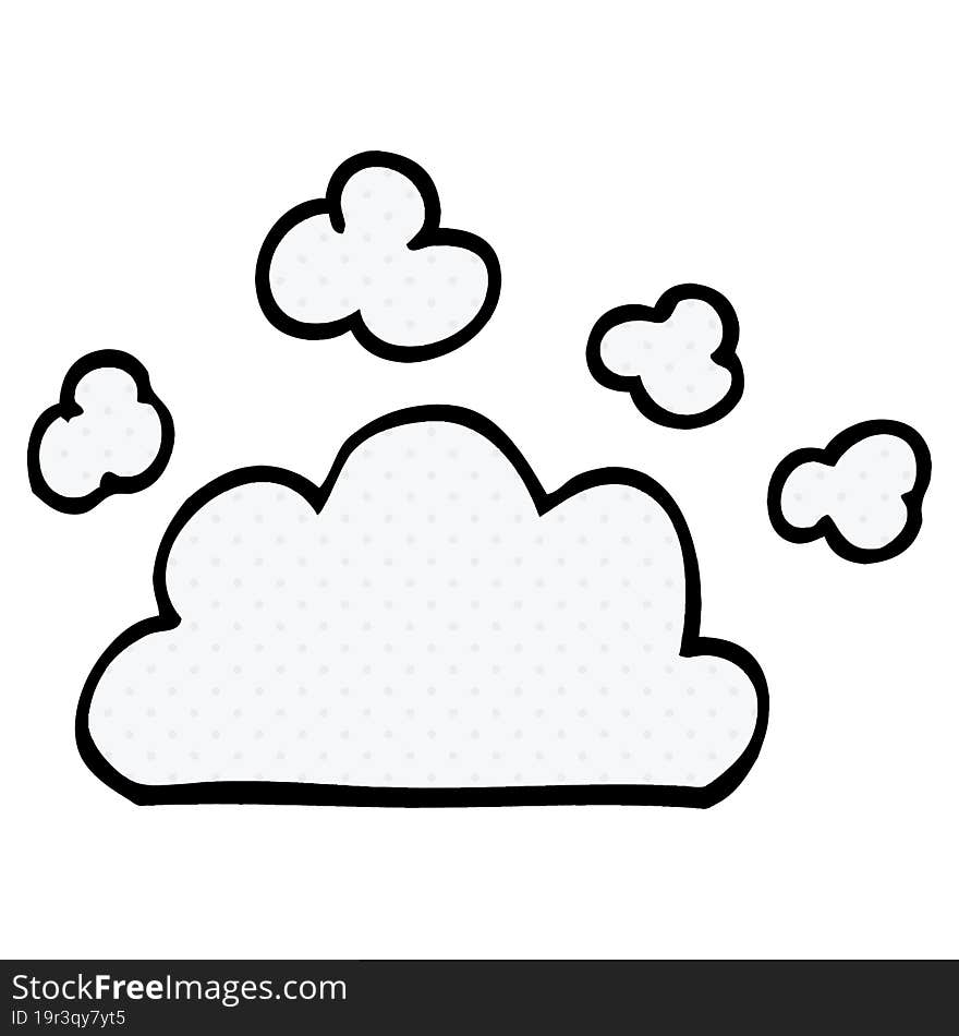 Cartoon Doodle Weather Cloud