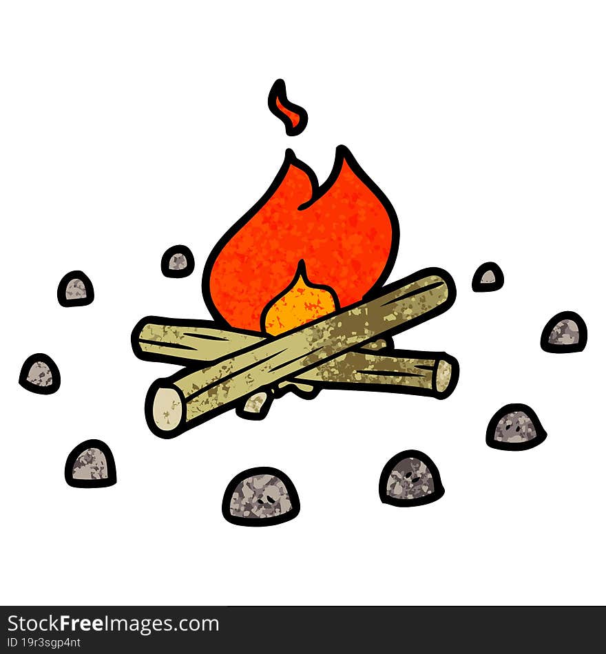 cartoon campfire. cartoon campfire