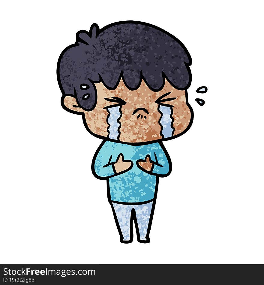 cartoon boy crying. cartoon boy crying