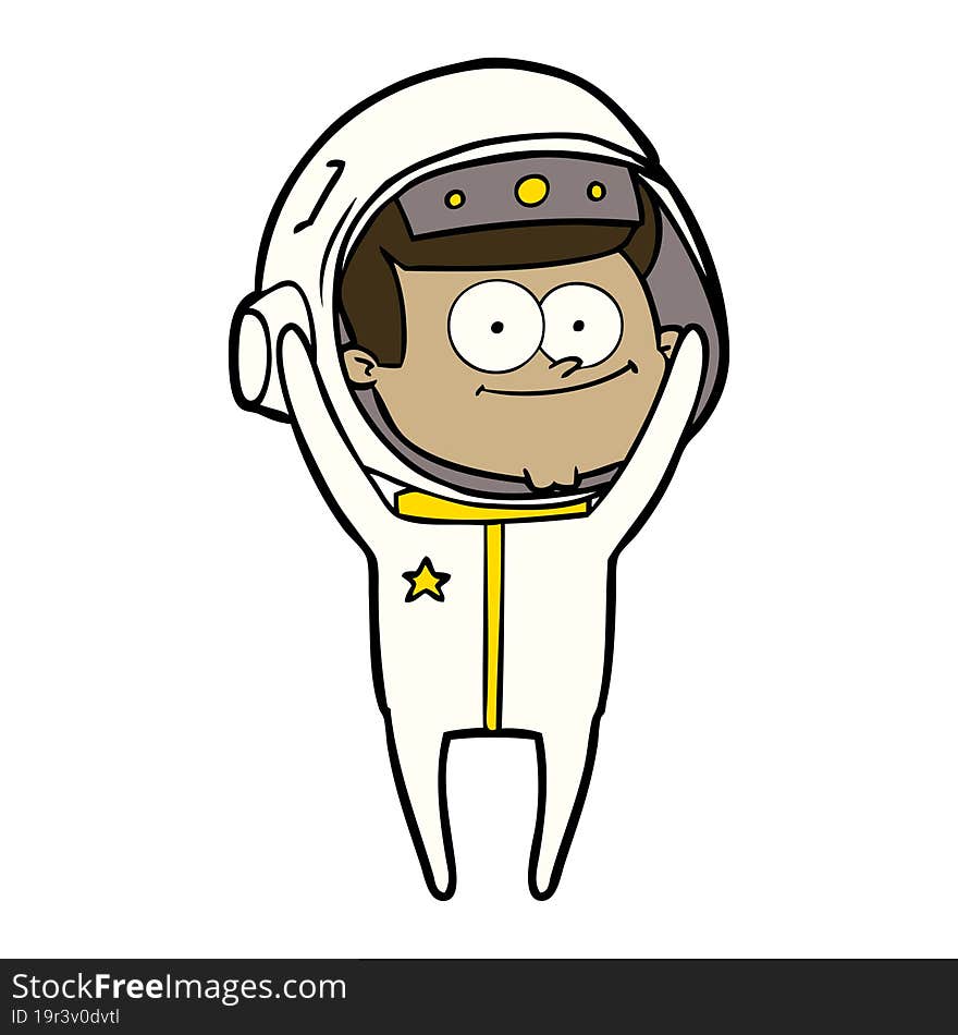 happy astronaut cartoon. happy astronaut cartoon