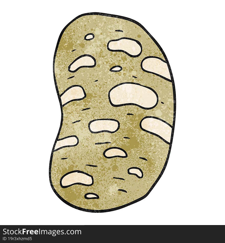 freehand textured cartoon potato