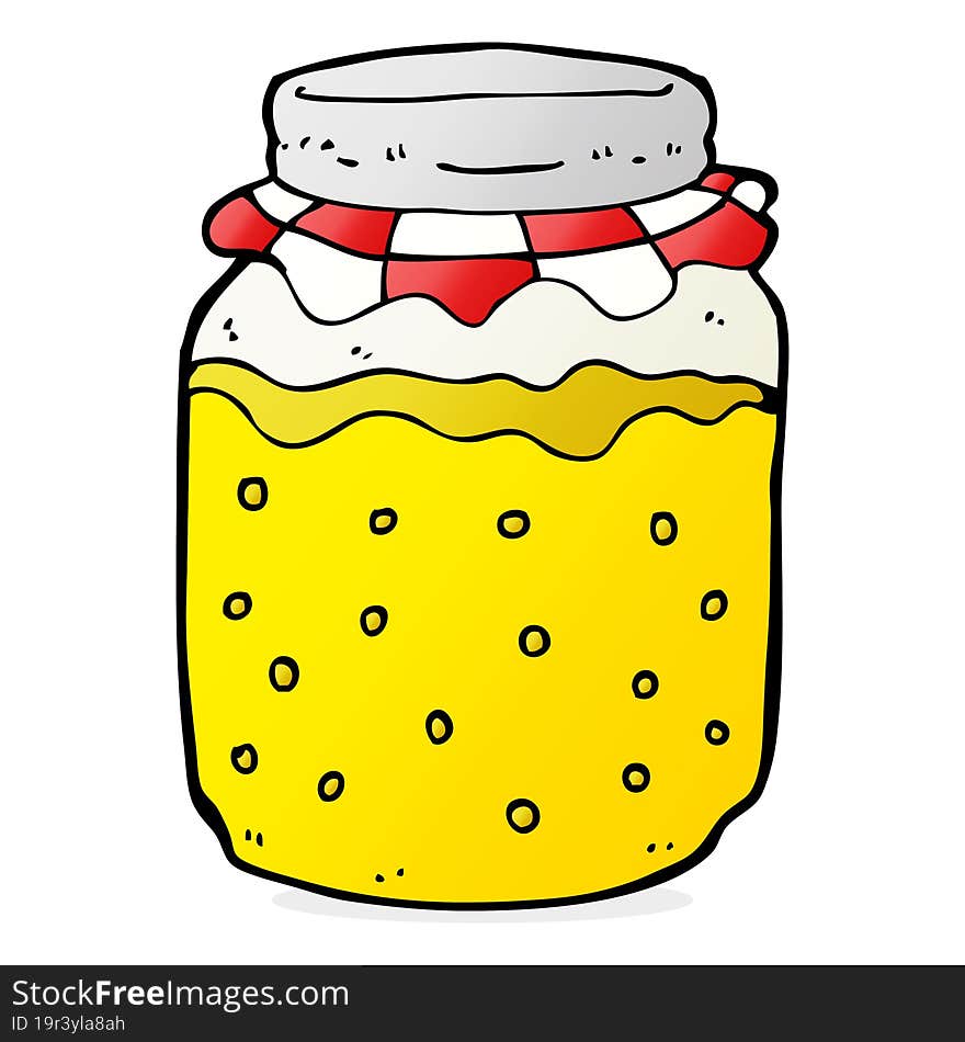 cartoon honey jar