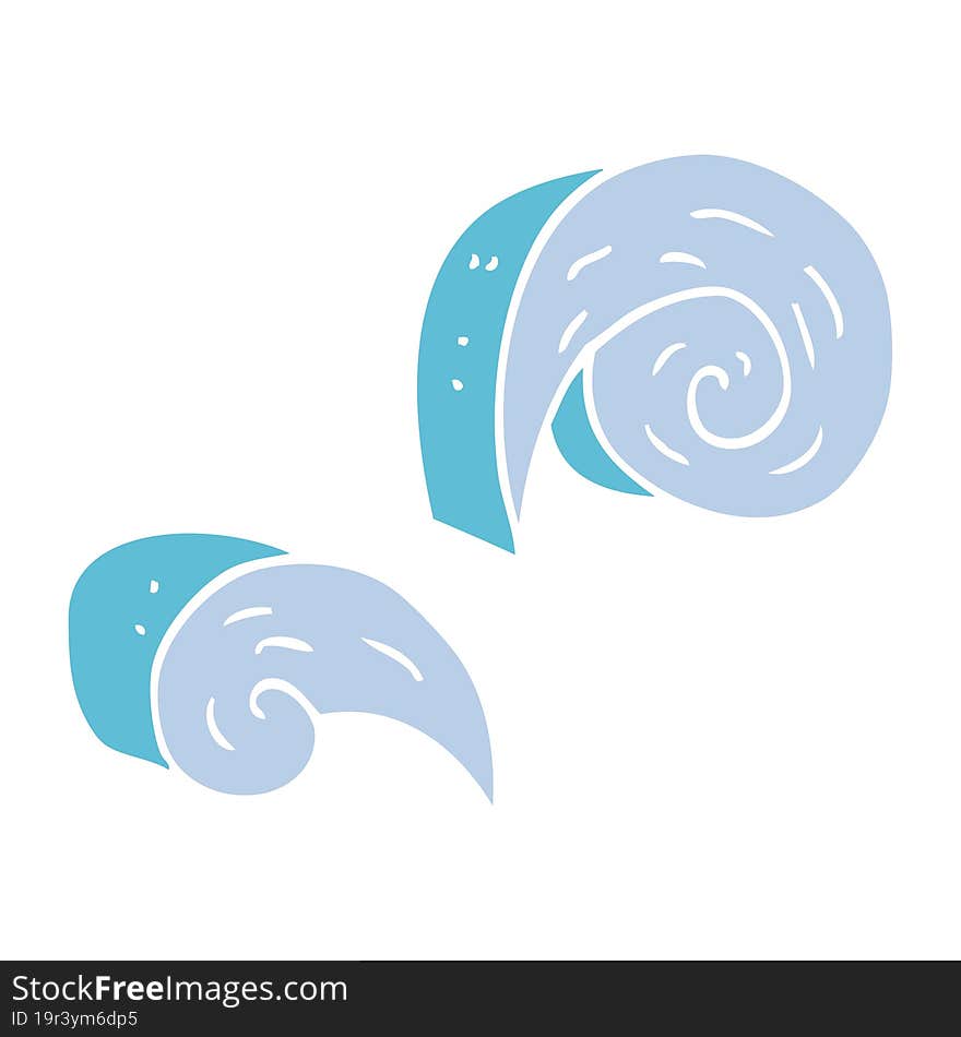 cartoon doodle decorative spiral element