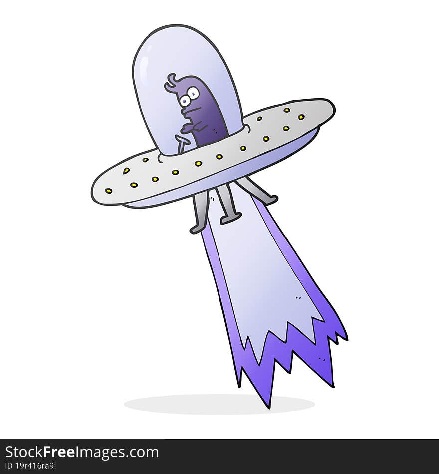 cartoon flying saucer