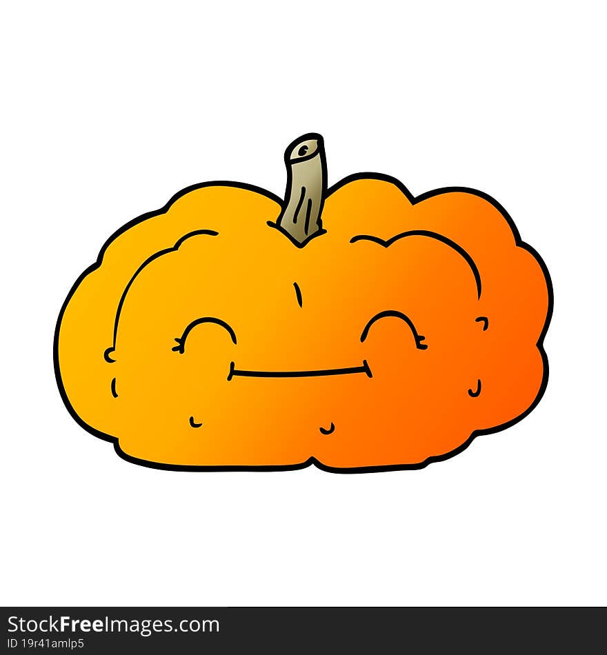 cartoon doodle happy pumpkin