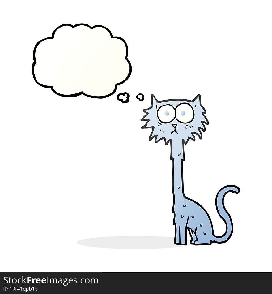 Thought Bubble Cartoon Cat