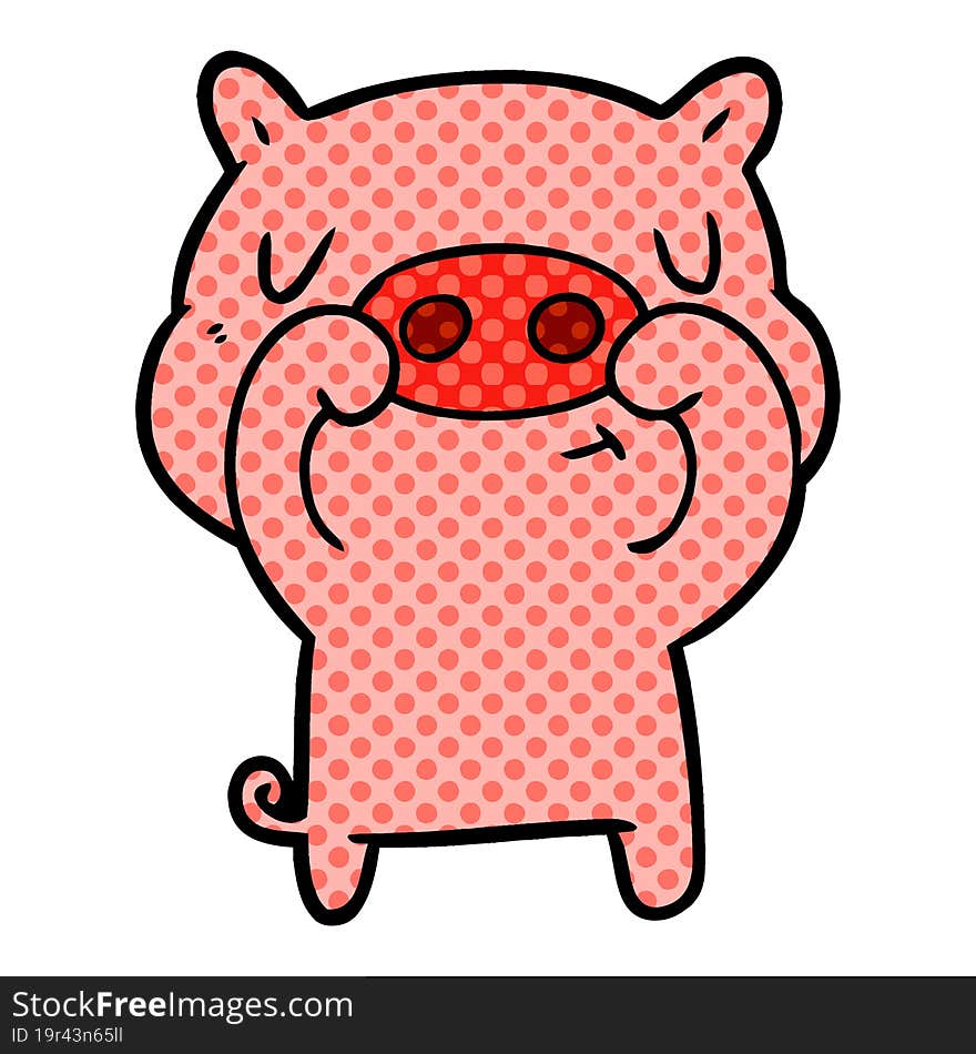 cartoon content pig. cartoon content pig