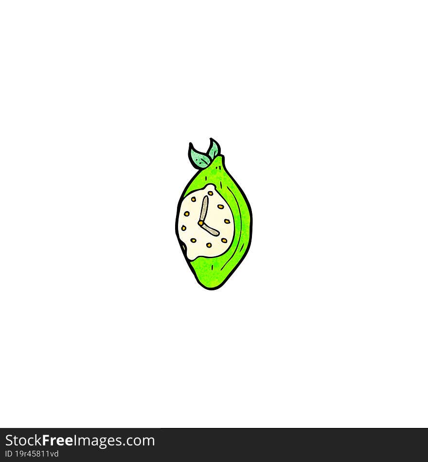 cartoon lime clock