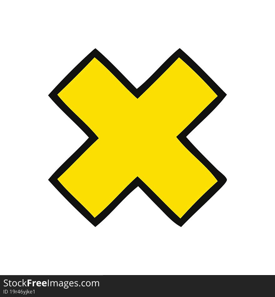 Cute Cartoon Multiplication Symbol