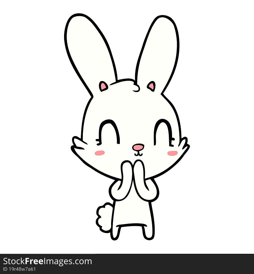 cute cartoon rabbit. cute cartoon rabbit