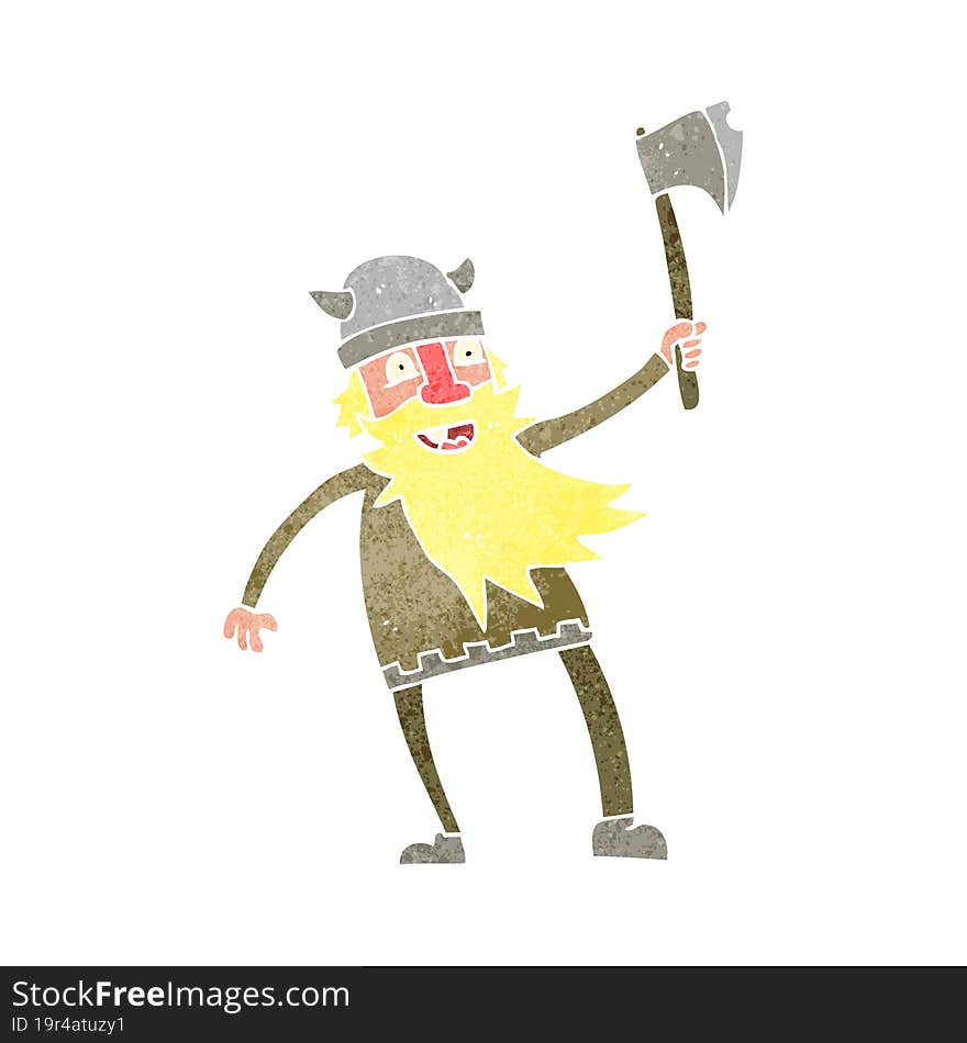 retro cartoon viking