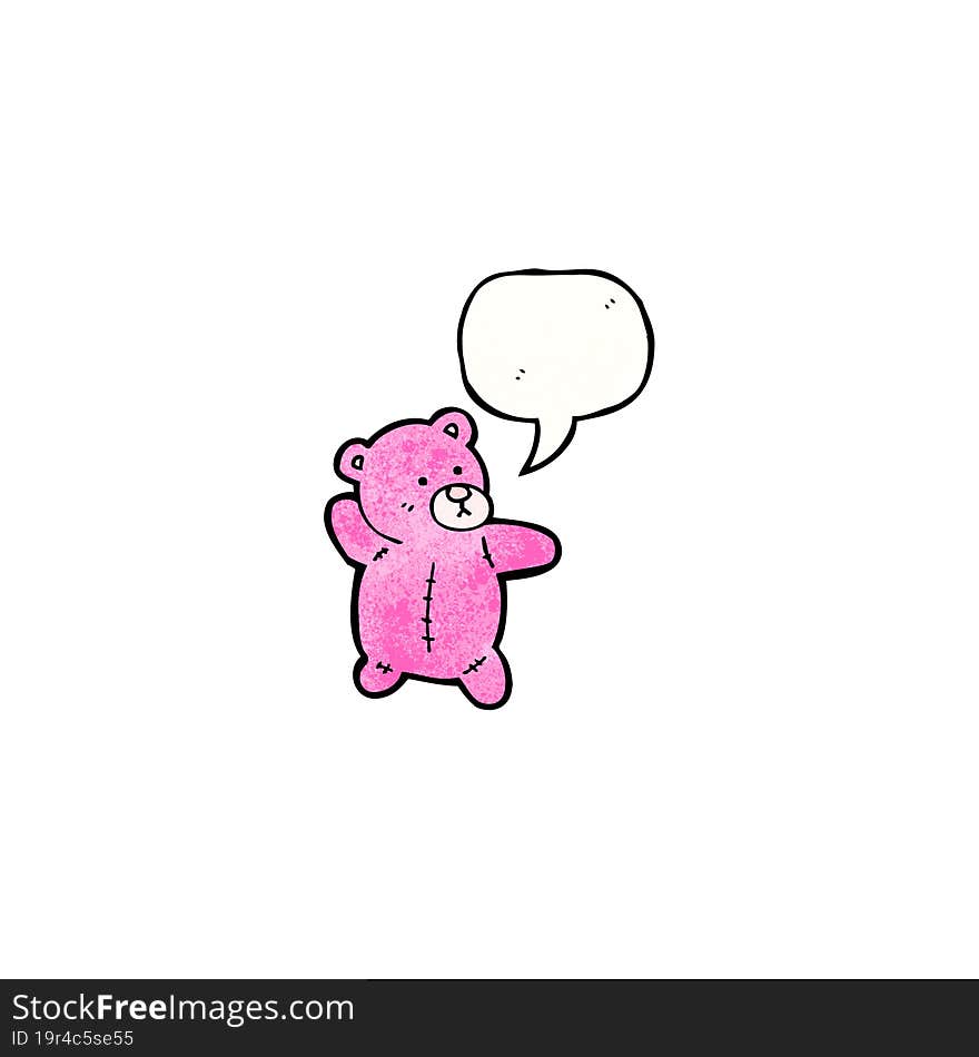 Pink Teddy Bear Cartoon