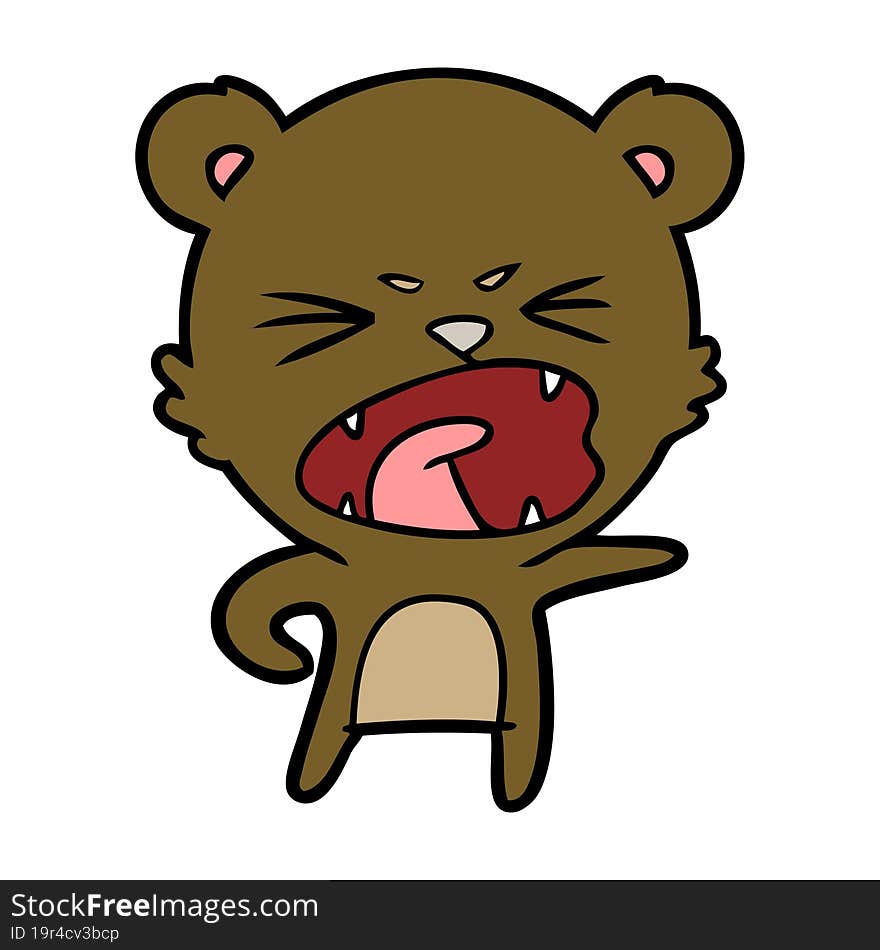 angry cartoon bear. angry cartoon bear