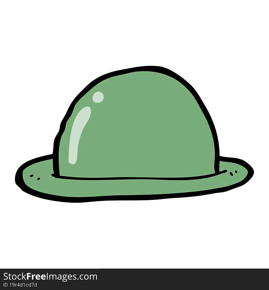 cartoon bowler hat