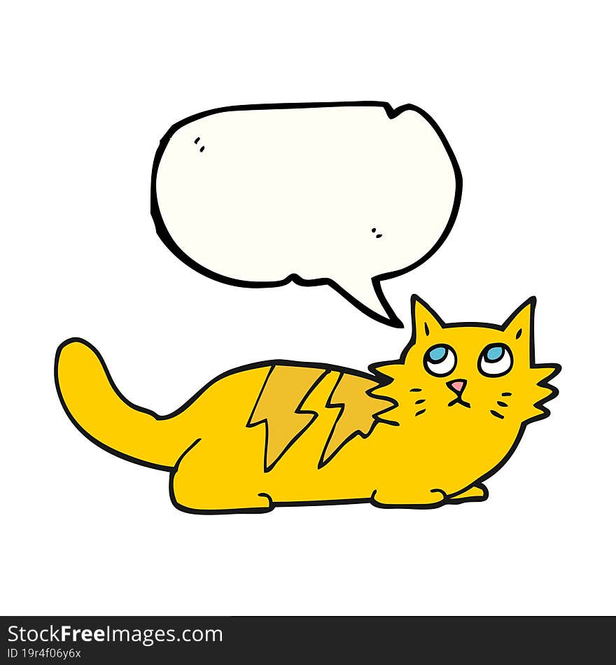 speech bubble cartoon cat