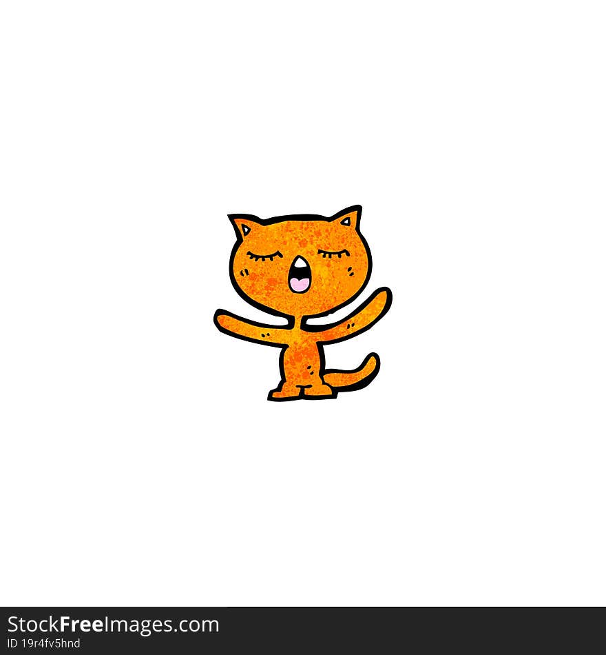 Funny Cartoon Cat