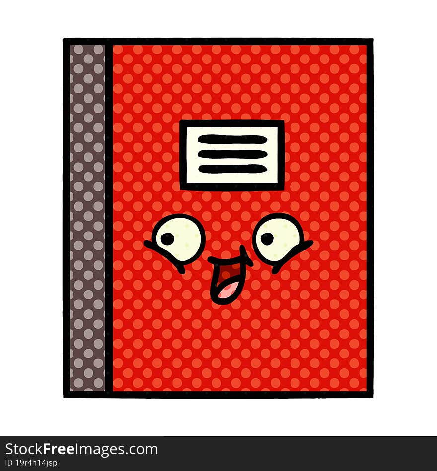 comic book style cartoon notebook