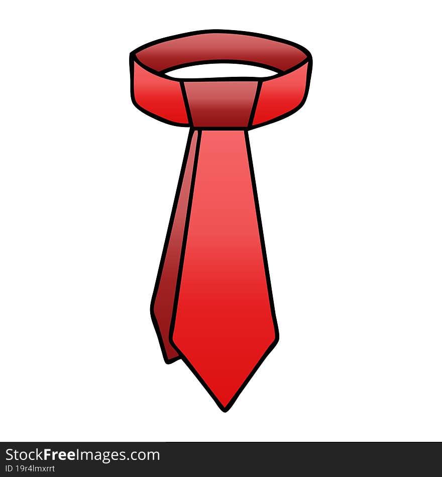 Quirky Gradient Shaded Cartoon Neck Tie