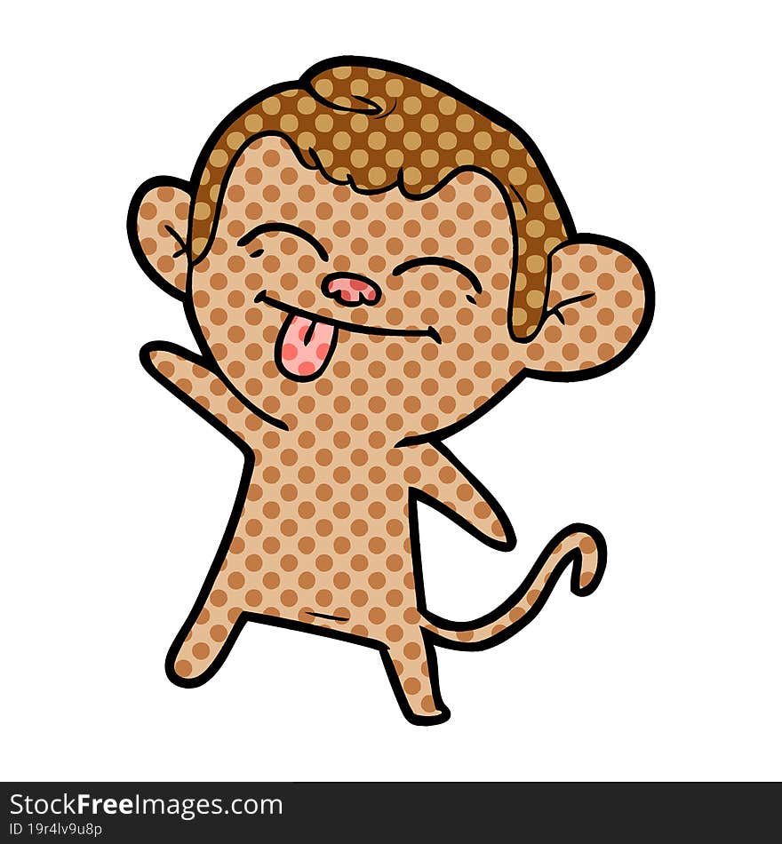 funny cartoon monkey. funny cartoon monkey