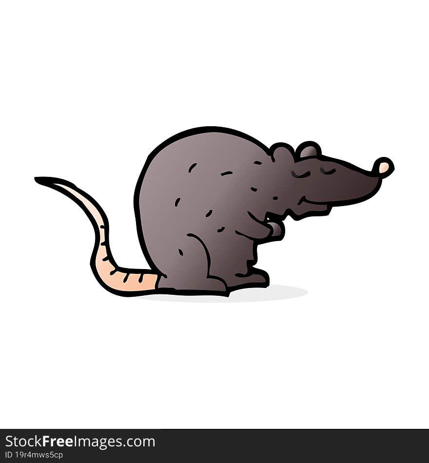 cartoon black rat