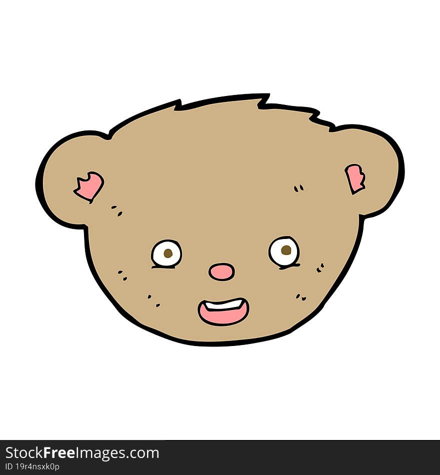 Cartoon Teddy Bear Face