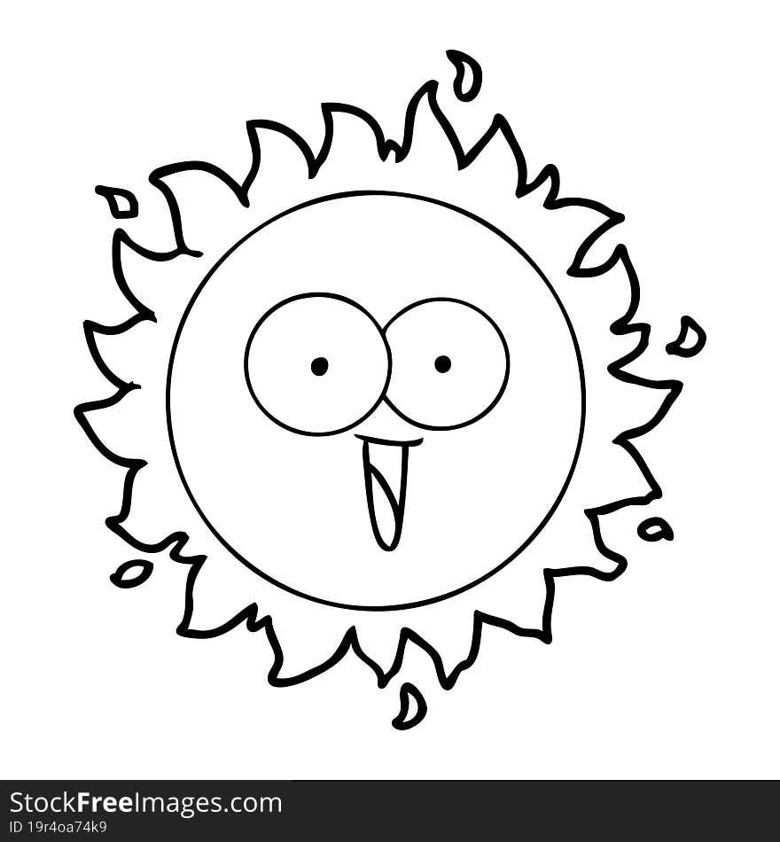 happy cartoon sun. happy cartoon sun