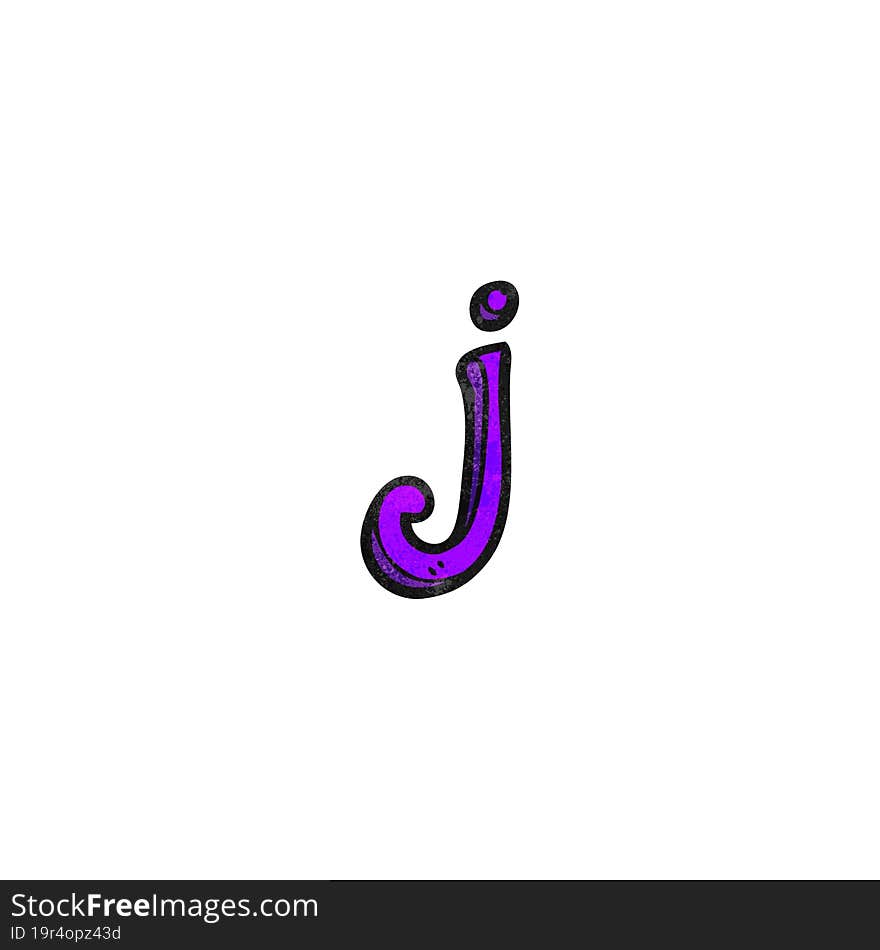 Cartoon Letter J