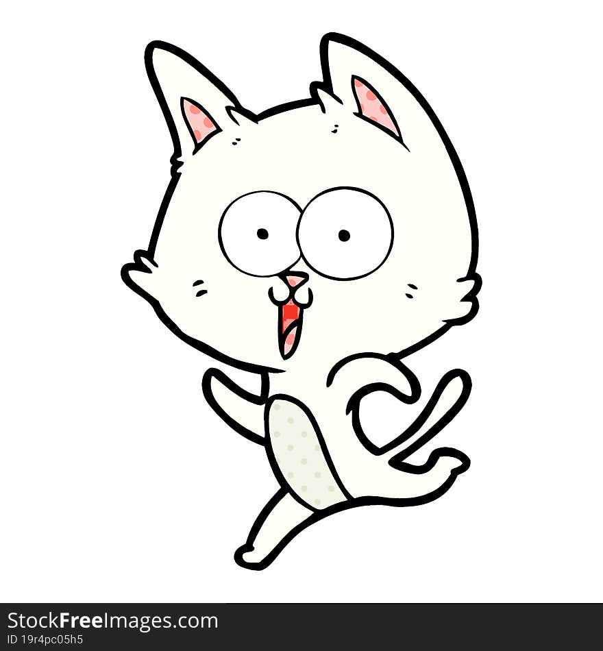 funny cartoon cat. funny cartoon cat