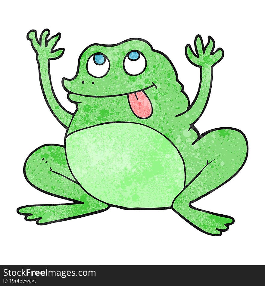 funny textured cartoon frog