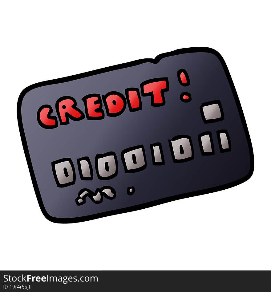 cartoon doodle credit card