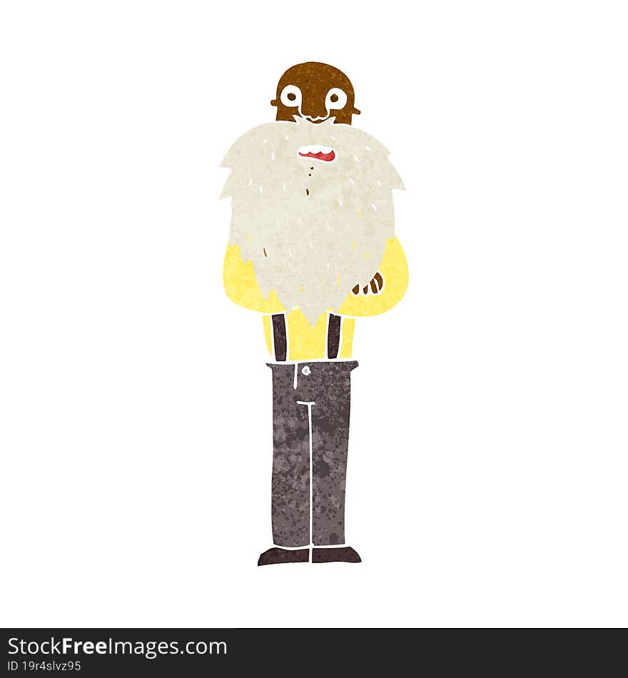 cartoon bearded old man