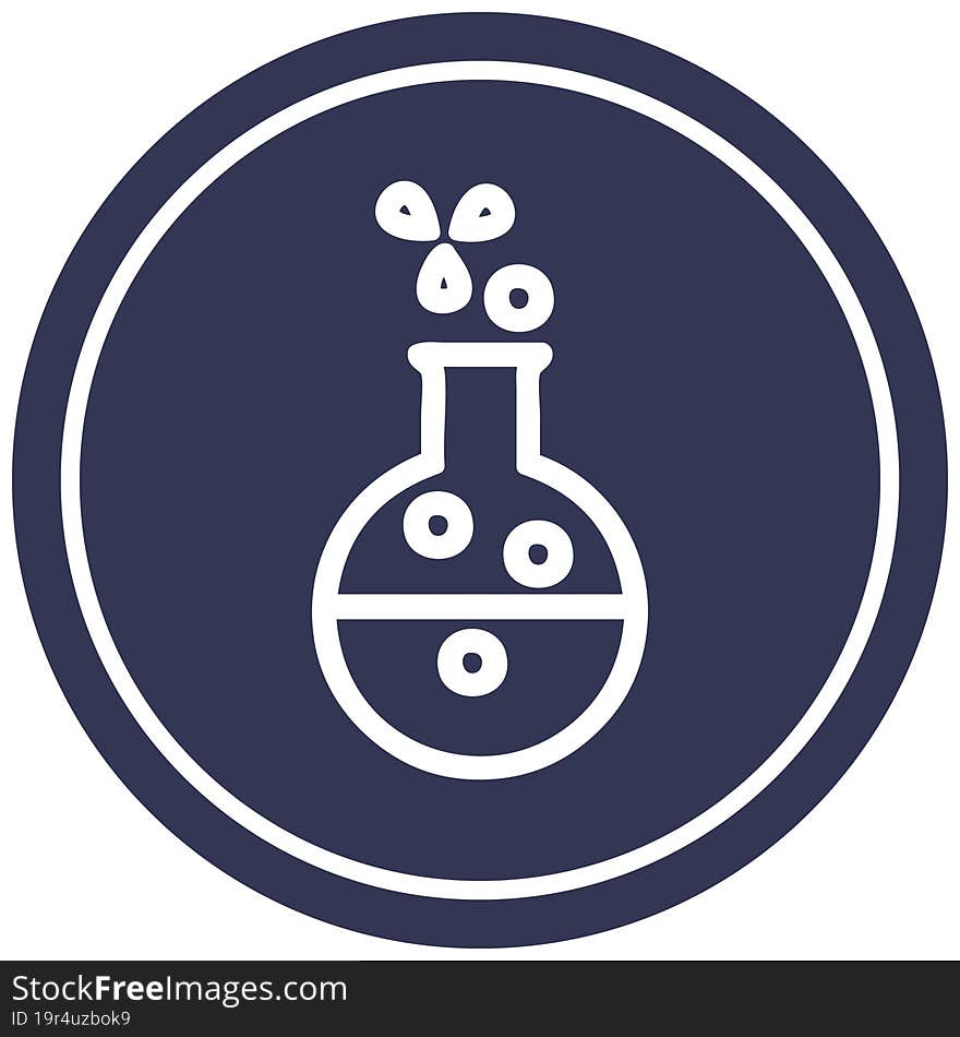 science experiment circular icon