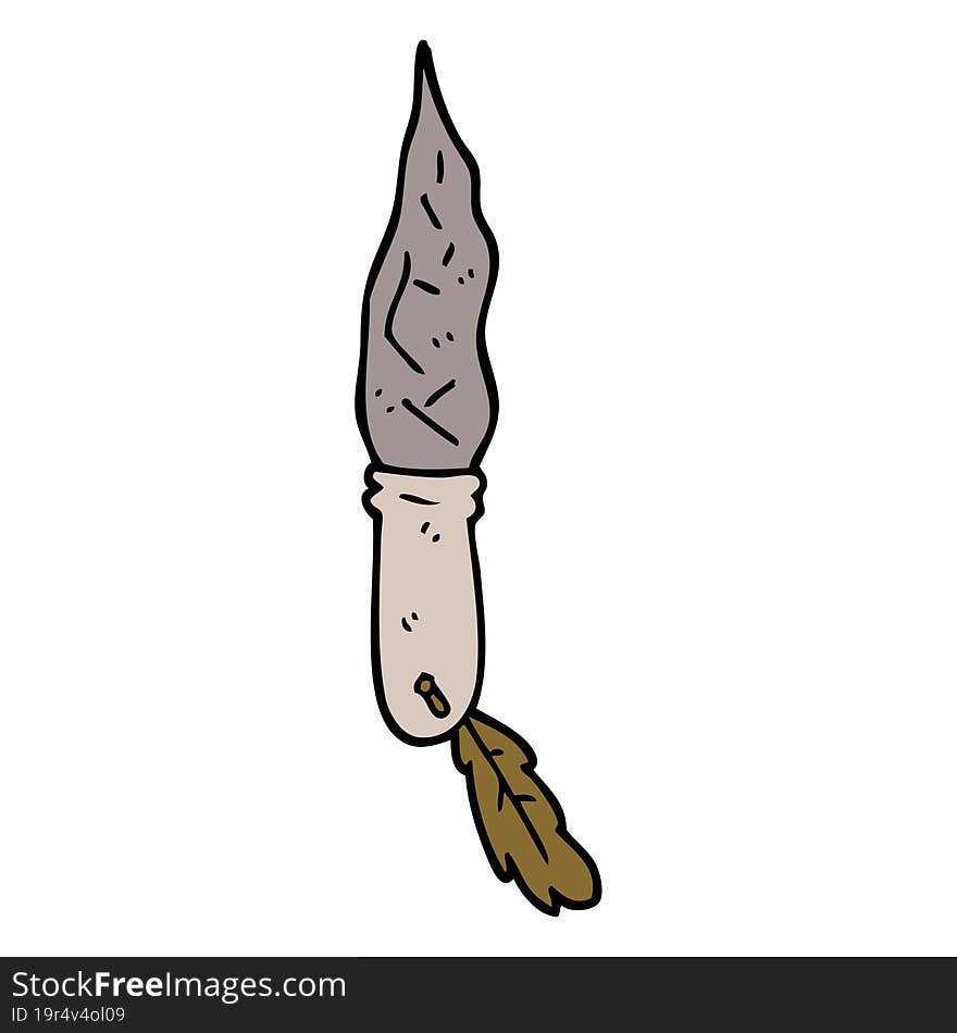 cartoon doodle of a stone dagger