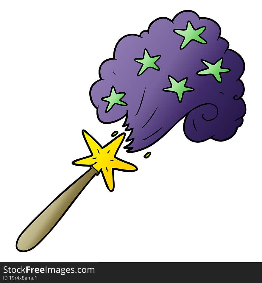 cartoon magic wand. cartoon magic wand