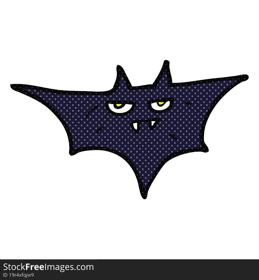 freehand drawn cartoon halloween bat