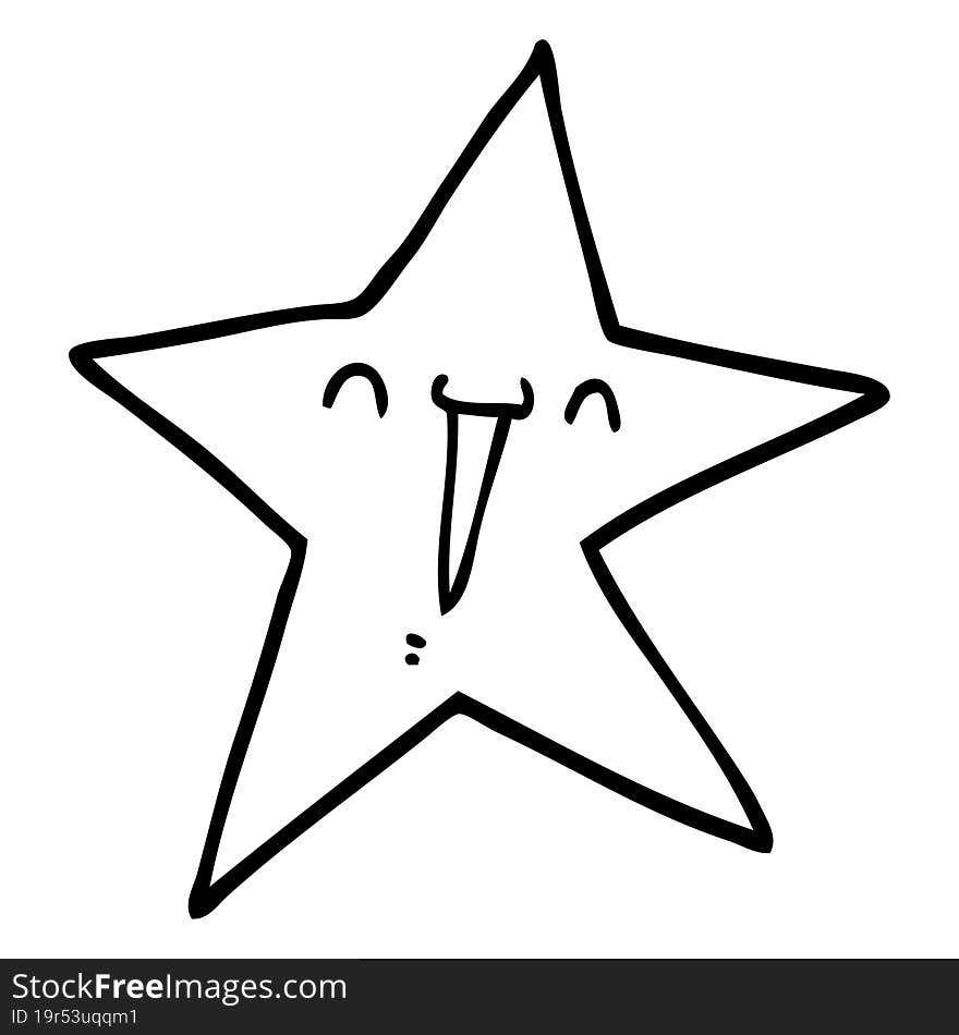 Happy Cartoon Star