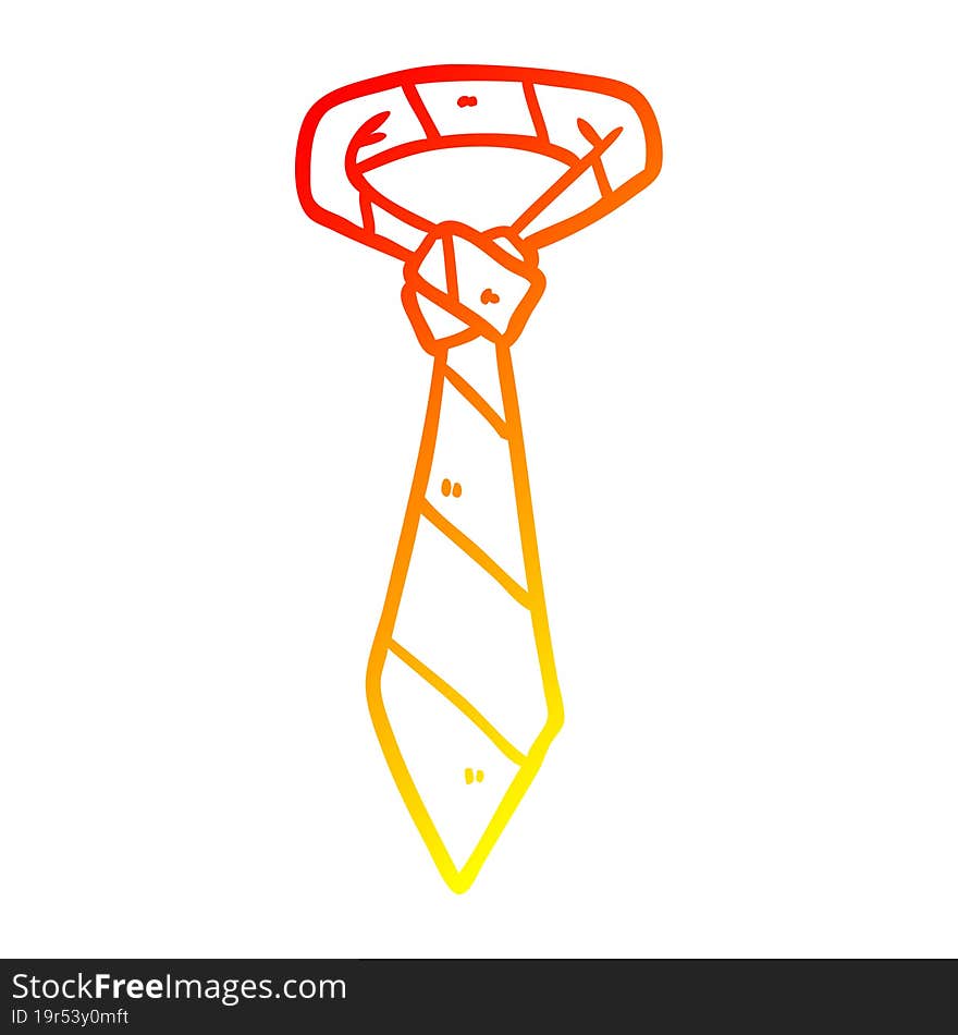 warm gradient line drawing striped office tie