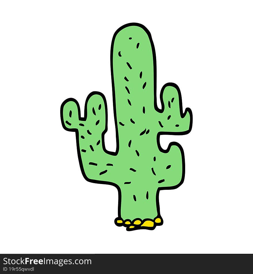 Cartoon Doodle Cactus