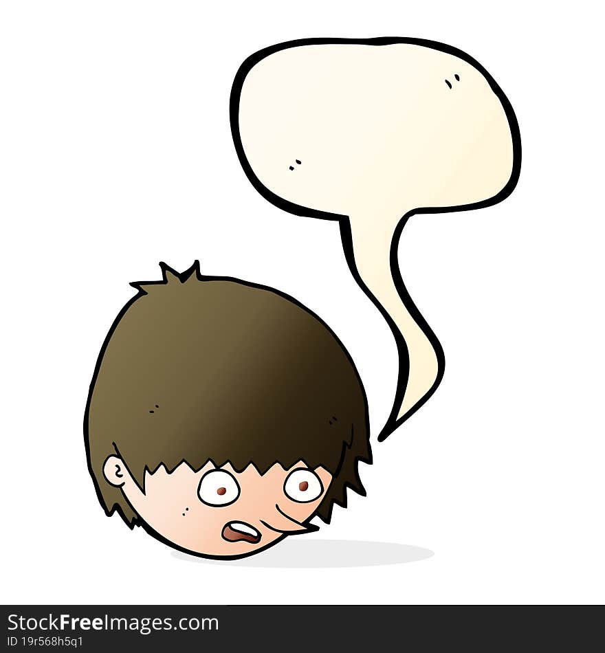 cartoon stressed face with speech bubble