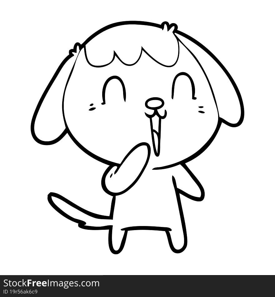 cute cartoon dog. cute cartoon dog