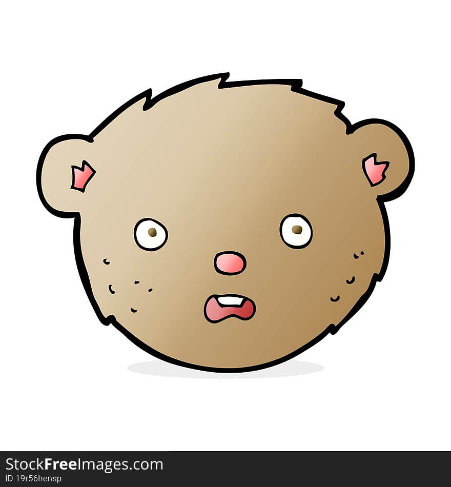 cartoon teddy bear face